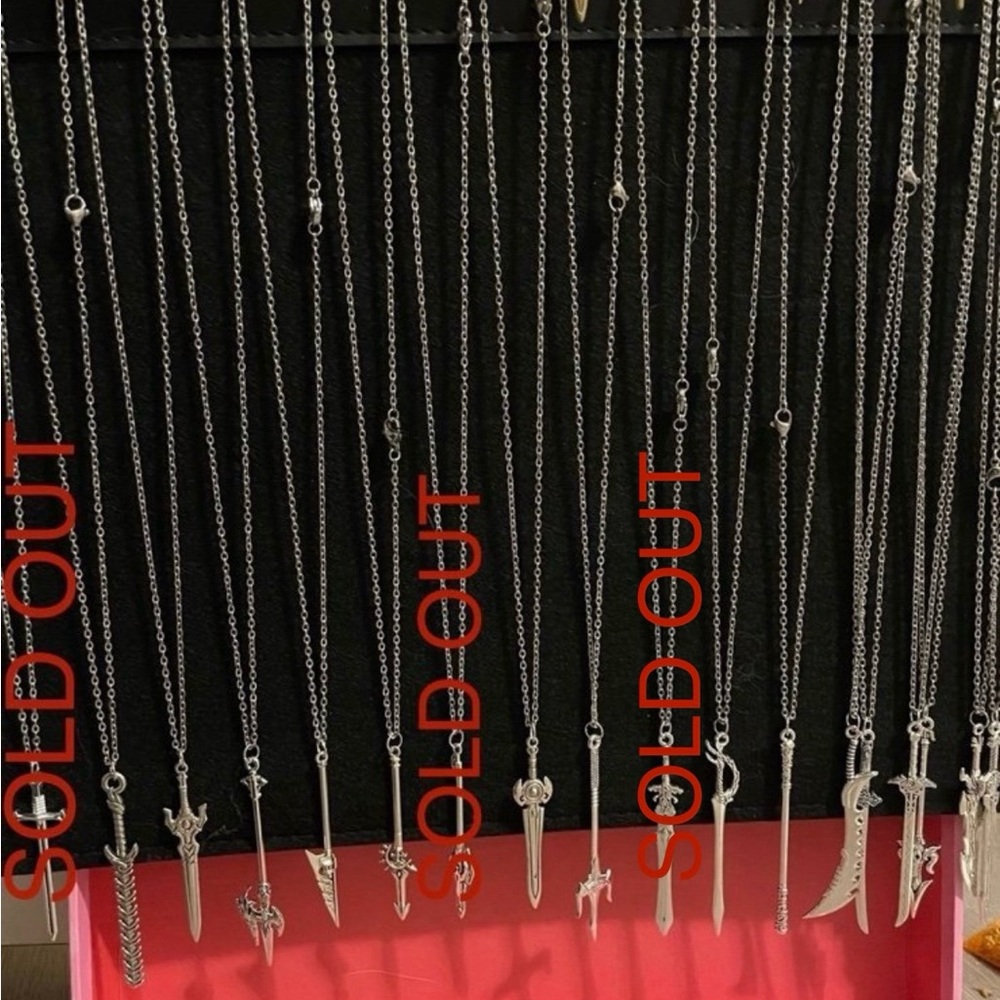 Silver Sword Necklaces